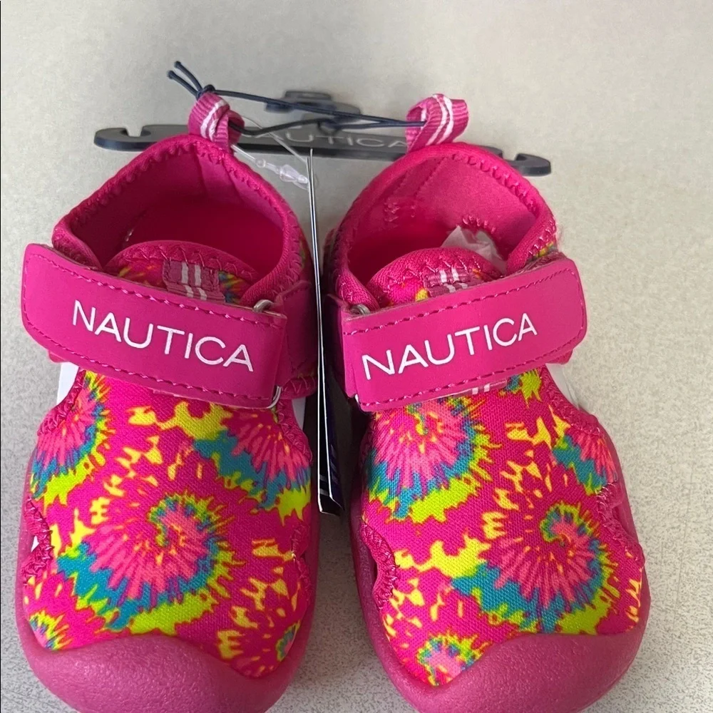 Nautica Kids Pink and Yellow Tie-Dye Water Shoes